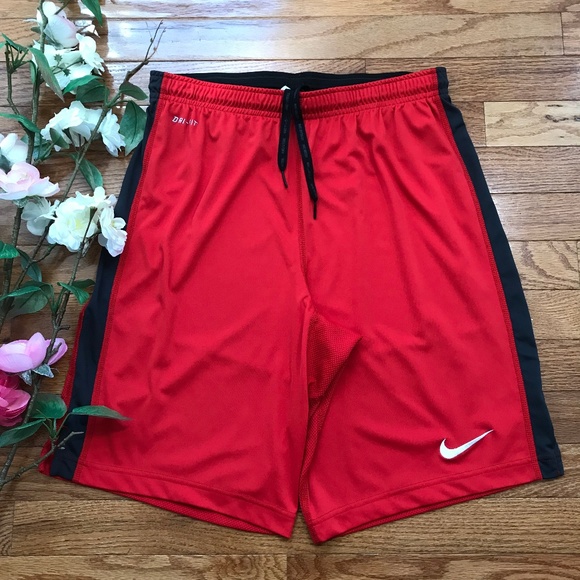 Nike Other - Nike Boys Youth Red Black Dri-Fit Soccer Shorts